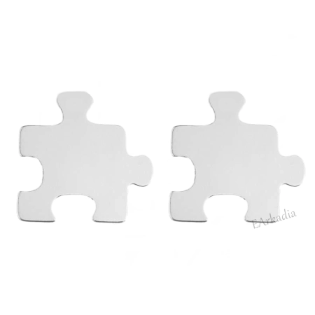 Kolczyki sztyfty puzzle srebro 925